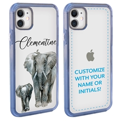
Personalized Majestic Animal Case for iPhone 12 / 12 Pro - Clear - Elephant Family