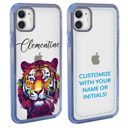 
Personalized Majestic Animal Case for iPhone 12 / 12 Pro - Clear - Kaleidoscope Tiger