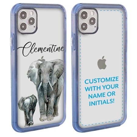 Personalized Majestic Animal Case for iPhone 12 Pro Max - Clear - Elephant Family
