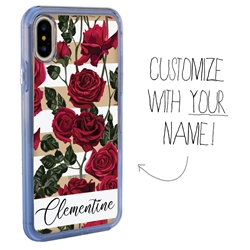 
Personalized Floral Case for iPhone X / Xs – Clear – Red Roses