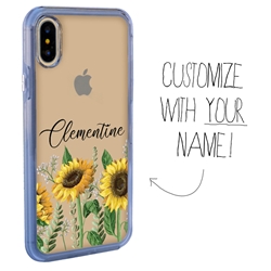 
Personalized Floral Case for iPhone X / Xs – Clear – Simply Sunflowers