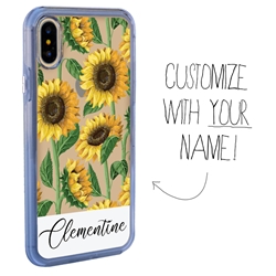 
Personalized Floral Case for iPhone X / Xs – Clear – Sunflower Stalks