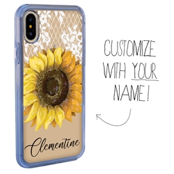 
Personalized Floral Case for iPhone X / Xs – Clear – Sunflowers and Lace