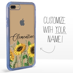 
Personalized Floral Case for iPhone 7 Plus / 8 Plus – Clear – Simply Sunflowers