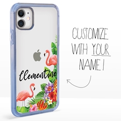 
Personalized Tropical Case for iPhone 11 – Clear – Flamingo Fun