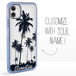 
Personalized Tropical Case for iPhone 11 – Clear – Palm Tree Silhouette