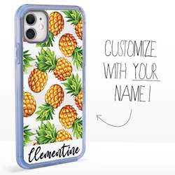 
Personalized Tropical Case for iPhone 11 – Clear – Pineapples