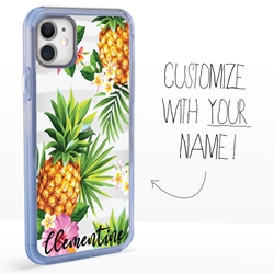 
Personalized Tropical Case for iPhone 11 – Clear – Pretty Pineapples