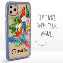 
Personalized Tropical Case for iPhone 11 Pro – Clear – Parrot Paradise
