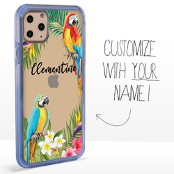 
Personalized Tropical Case for iPhone 11 Pro Max – Clear – Jungle Parrots