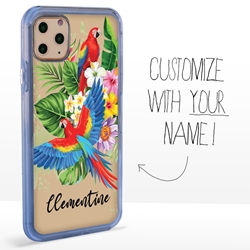 
Personalized Tropical Case for iPhone 11 Pro Max – Clear – Parrot Paradise