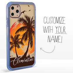 
Personalized Tropical Case for iPhone 11 Pro Max – Clear – Sunshine and Palms