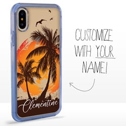 
Personalized Tropical Case for iPhone Xs Max – Clear – Sunshine and Palms