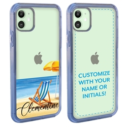 
Personalized Tropical Case for iPhone 12 Mini – Clear – Beach Time