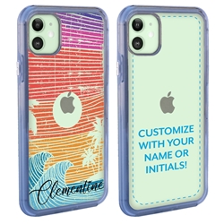 
Personalized Tropical Case for iPhone 12 Mini – Clear – Island Retro