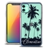 Personalized Tropical Case for iPhone 12 Mini – Clear – Palm Tree Silhouette
