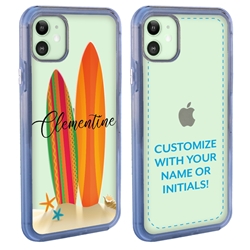 
Personalized Tropical Case for iPhone 12 Mini – Clear – Surf Time