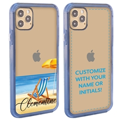 
Personalized Tropical Case for iPhone 12 Pro Max – Clear – Beach Time