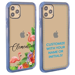 
Personalized Tropical Case for iPhone 12 Pro Max – Clear – Flamingo Fun