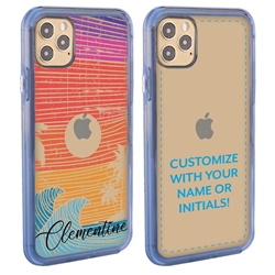 
Personalized Tropical Case for iPhone 12 Pro Max – Clear – Island Retro
