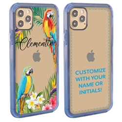 
Personalized Tropical Case for iPhone 12 Pro Max – Clear – Jungle Parrots