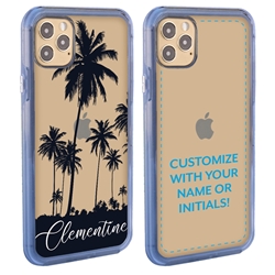 
Personalized Tropical Case for iPhone 12 Pro Max – Clear – Palm Tree Silhouette