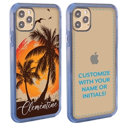 
Personalized Tropical Case for iPhone 12 Pro Max – Clear – Sunshine and Palms