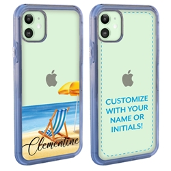 
Personalized Tropical Case for iPhone 12 / 12 Pro – Clear – Beach Time
