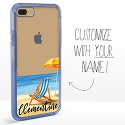 
Personalized Tropical Case for iPhone 7 Plus / 8 Plus – Clear – Beach Time
