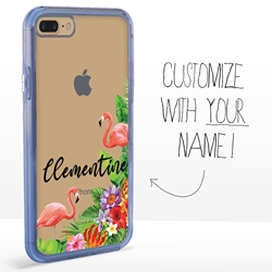 
Personalized Tropical Case for iPhone 7 Plus / 8 Plus – Clear – Flamingo Fun