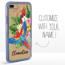 
Personalized Tropical Case for iPhone 7 Plus / 8 Plus – Clear – Parrot Paradise
