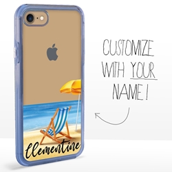 
Personalized Tropical Case for iPhone 7 / 8 / SE – Clear – Beach Time