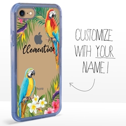 
Personalized Tropical Case for iPhone 7 / 8 / SE – Clear – Jungle Parrots