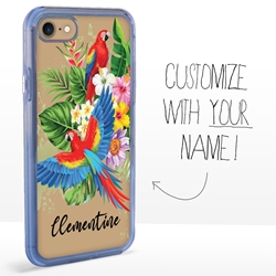 
Personalized Tropical Case for iPhone 7 / 8 / SE – Clear – Parrot Paradise