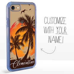 
Personalized Tropical Case for iPhone 7 / 8 / SE – Clear – Sunshine and Palms