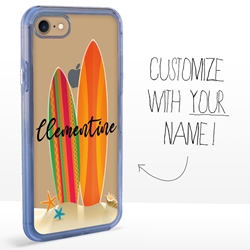 
Personalized Tropical Case for iPhone 7 / 8 / SE – Clear – Surf Time