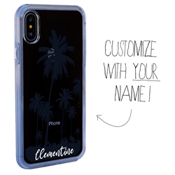 
Personalized Tropical Case for iPhone X / Xs – Clear – Palm Tree Silhouette