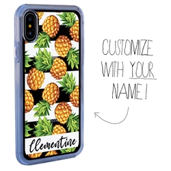 
Personalized Tropical Case for iPhone X / Xs – Clear – Pineapples