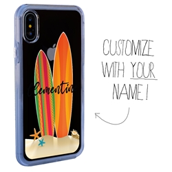 
Personalized Tropical Case for iPhone X / Xs – Clear – Surf Time