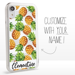 
Personalized Tropical Case for iPhone XR – Clear – Pineapples