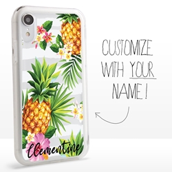 
Personalized Tropical Case for iPhone XR – Clear – Pretty Pineapples