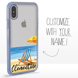 
Personalized Tropical Case for iPhone Xs Max – Clear – Beach Time