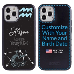 
Zodiac Astrology Case for iPhone 12 Pro Max – Hybrid - Aquarius - Personalized