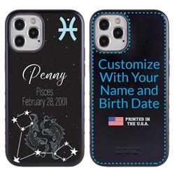 
Zodiac Astrology Case for iPhone 12 / 12 Pro – Hybrid - Pisces - Personalized