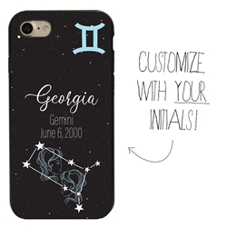 
Zodiac Astrology Case for iPhone 7 / 8 / SE – Hybrid - Gemini - Personalized