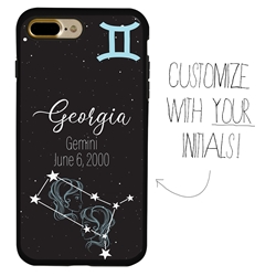 
Zodiac Astrology Case for iPhone 7 Plus / 8 Plus – Hybrid - Gemini - Personalized