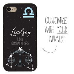 
Zodiac Astrology Case for iPhone 7 / 8 / SE – Hybrid - Libra - Personalized