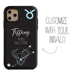 
Zodiac Astrology Case for iPhone 11 Pro Max – Hybrid - Taurus - Personalized