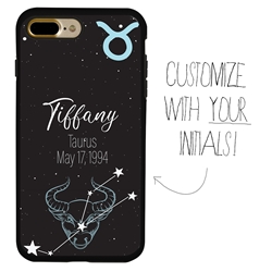 
Zodiac Astrology Case for iPhone 7 Plus / 8 Plus – Hybrid - Taurus - Personalized
