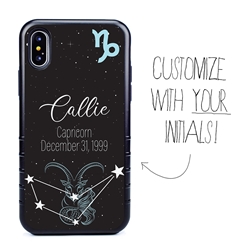 
Zodiac Astrology Case for iPhone Xs Max – Hybrid - Capricorn - Personalized